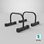 3D Realistic Metal Parallettes model