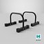 3D Realistic Metal Parallettes model