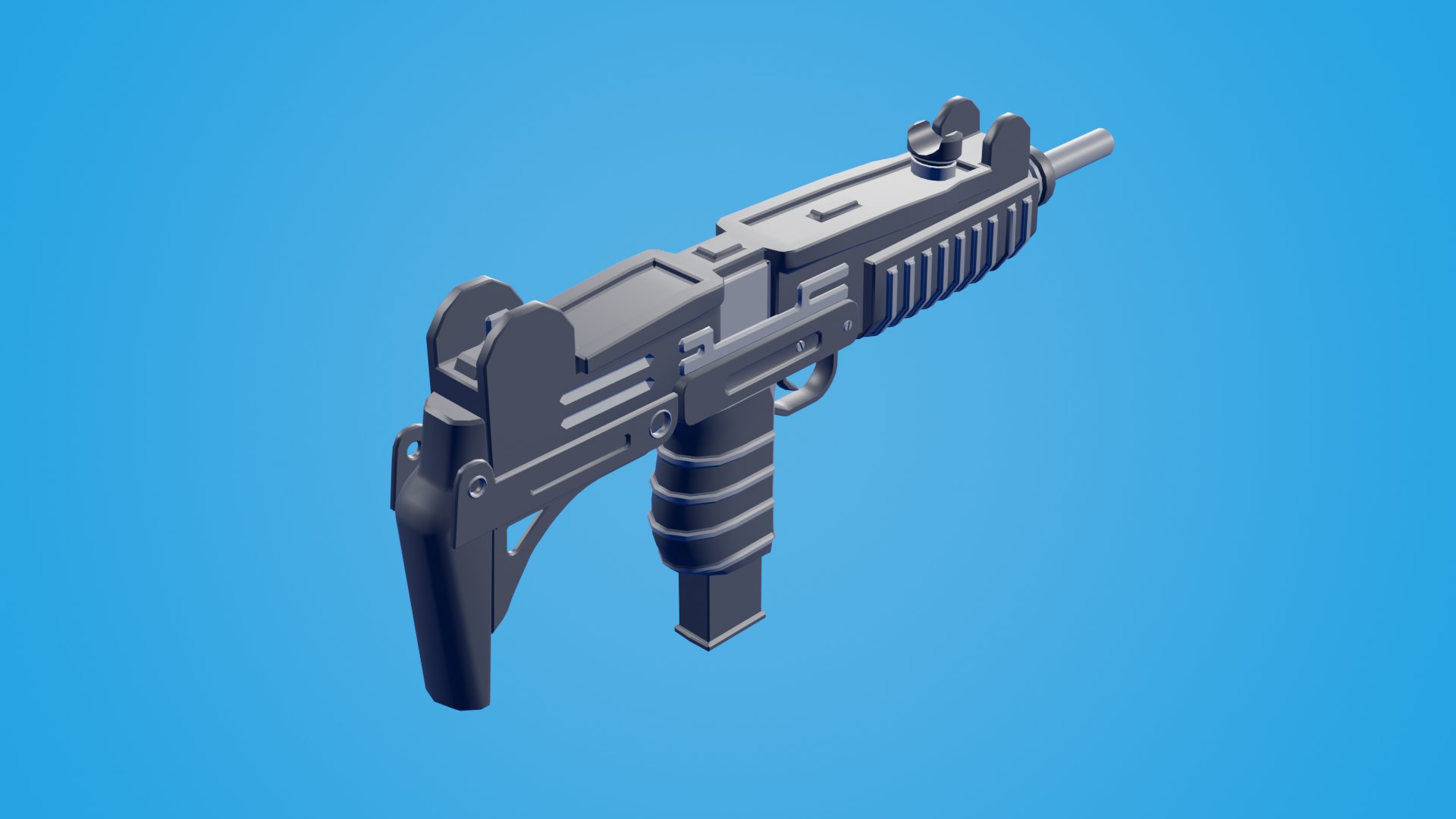 Uzi With Bullet 3D Model - TurboSquid 2008676