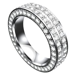 3D Wedding Set Ring Women Men Ring CAD Design-PSJM001V12 3D print model model