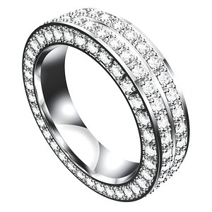 Wedding Set Ring Women Men Ring CAD Design-PSJM001V12 3D print model