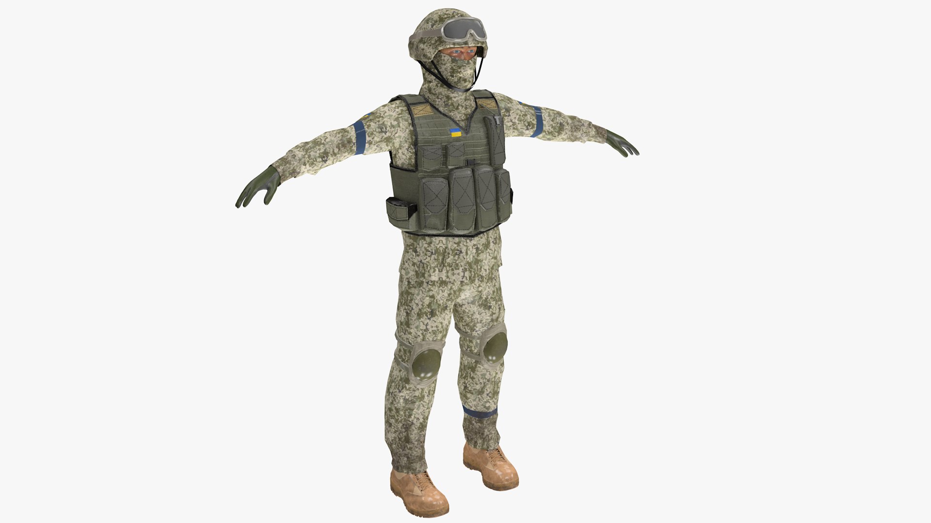 Rigged Ukrainian Army Soldier 3D Model - TurboSquid 2156741