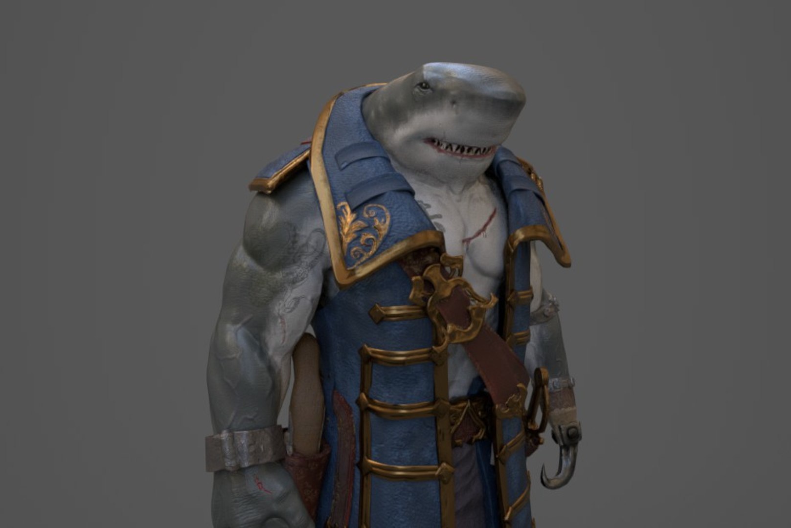 Shark Human Model - TurboSquid 1481516