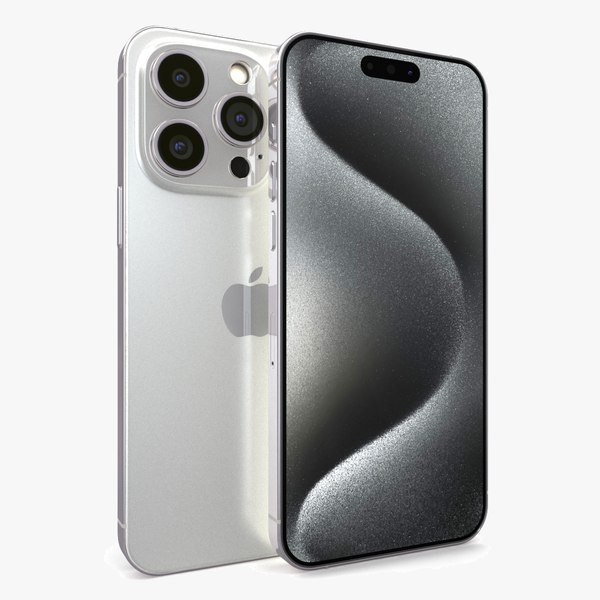 modelo 3d Apple iPhone 15 Pro Max Blanco Titanio - TurboSquid 2136212