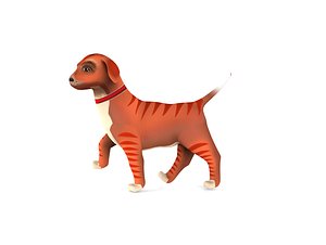 puppy rigged animation 3D model