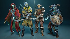 Stylized Skeletons-warrior Pack01