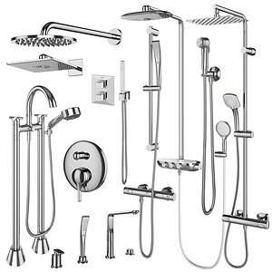 3D model Shower systems Grohe and Ideal standard set 143