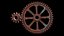 2 rusted gears 3D model