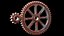 2 rusted gears 3D model