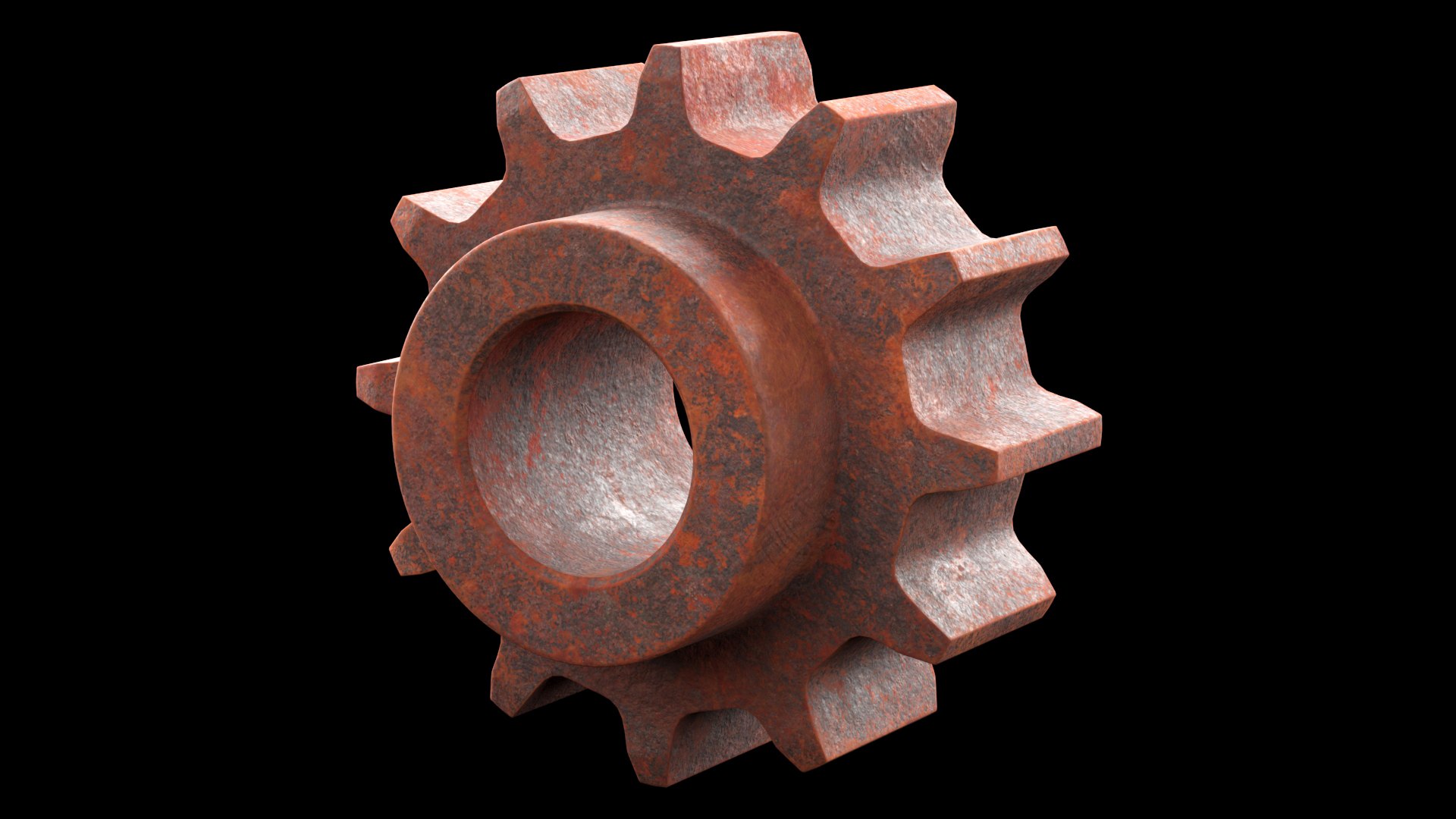 Free 2 Rusted Gears 3D Model - TurboSquid 1523985