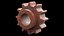 2 rusted gears 3D model