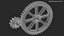 2 rusted gears 3D model