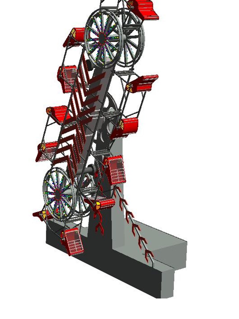 Zipper Thrill Ride 3d Dwg