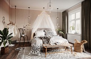 Bohemian Bedroom 3D model