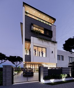 3D Revit Modern House Model