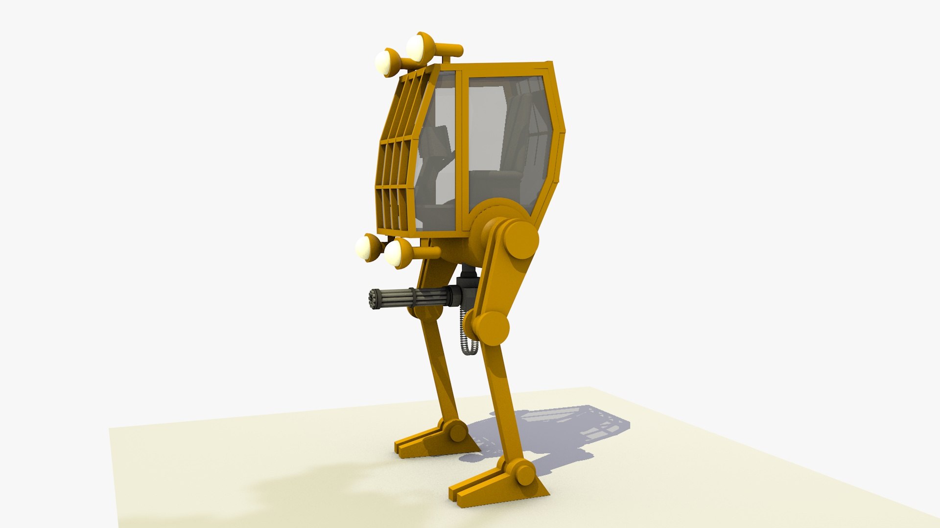 2 MECHA WALKER RIGGED AND ANIMATED WALKING RUNNING model - TurboSquid ...