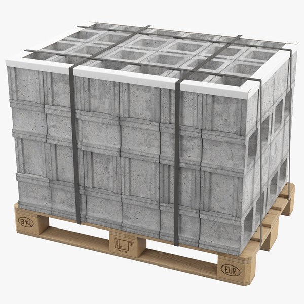 Cinder Block Pallet 3D - TurboSquid 2014359