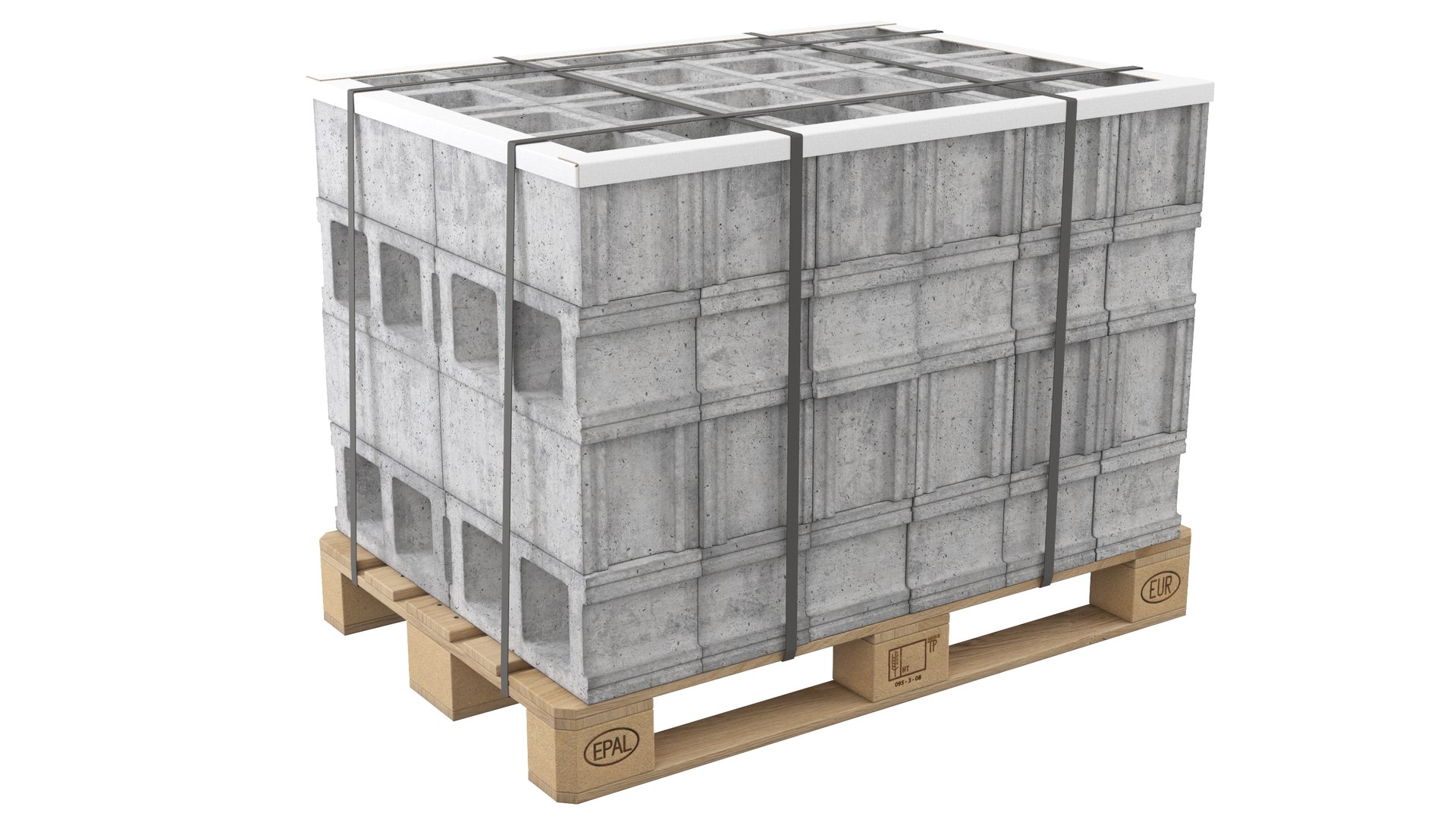 Cinder Block Pallet 3D - TurboSquid 2014359