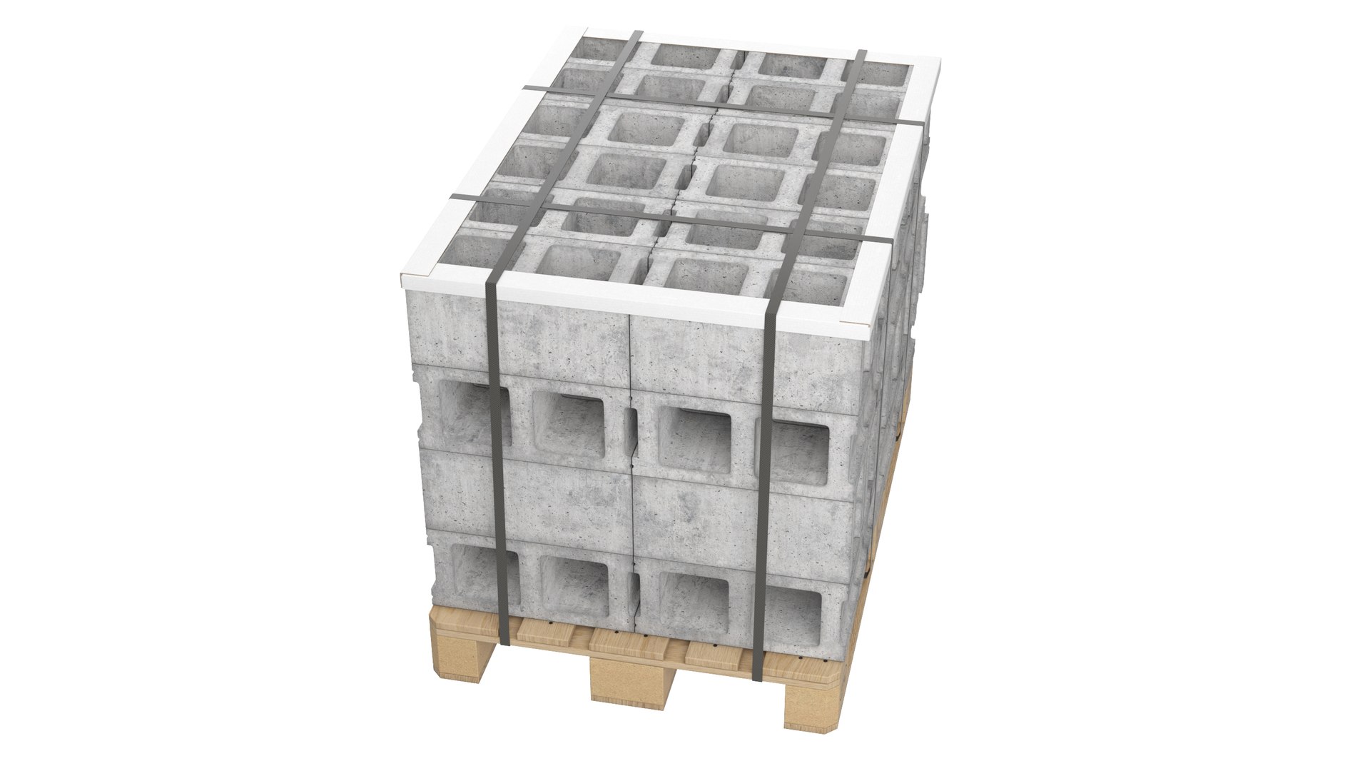 Cinder Block Pallet 3D - TurboSquid 2014359