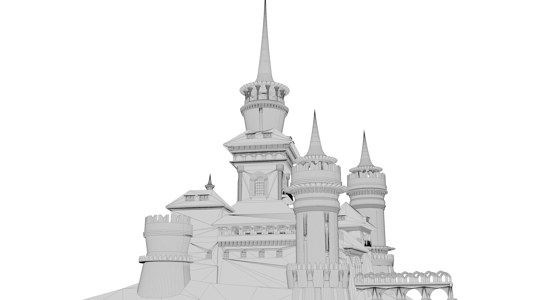 fantastic castle dreams 3d max