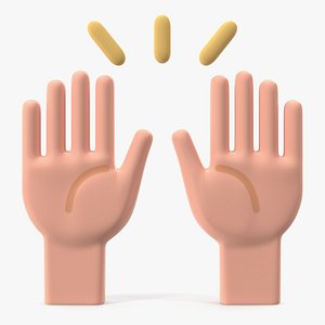 3D Raising Hands Emoji