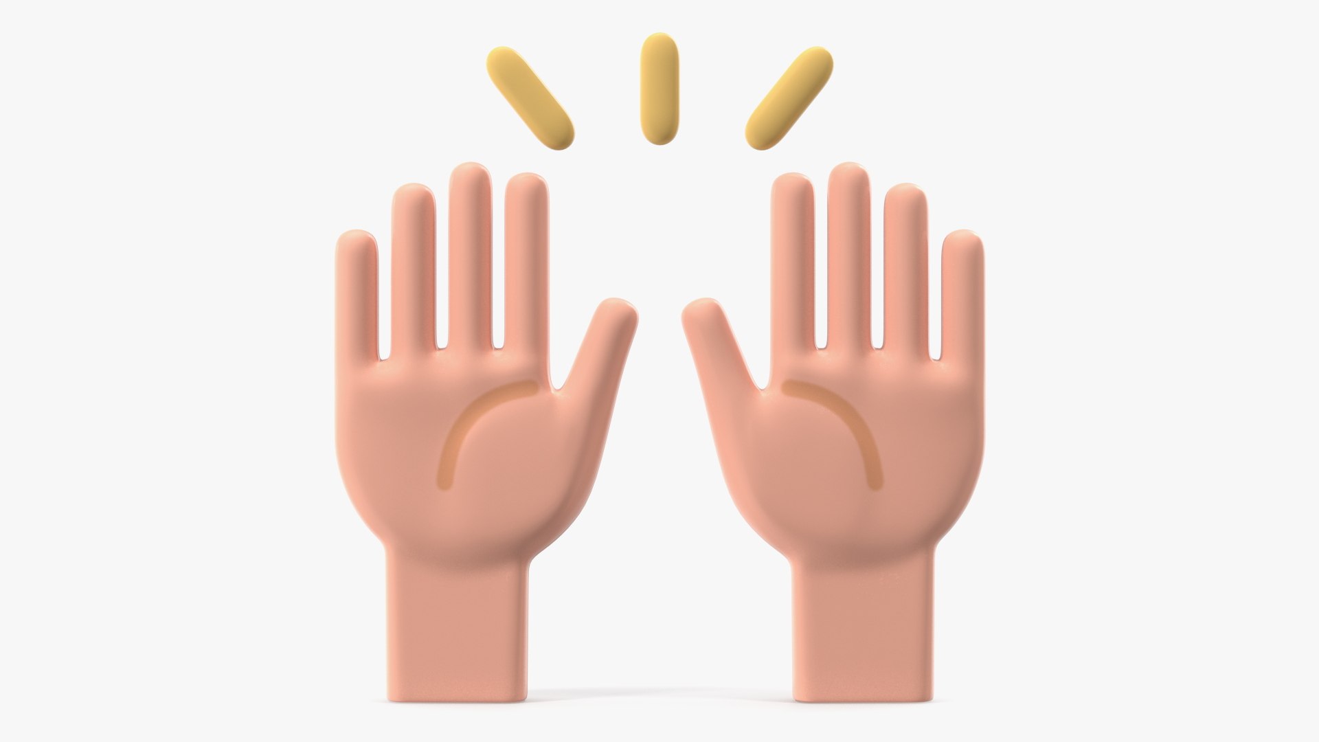 Raising Hands Emoji 3D model preview