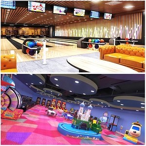 Game Center and Bowling Alley Collection 3D
