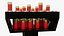 Votive red candle holder