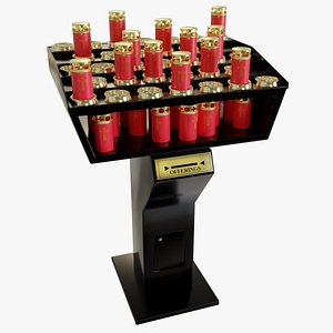 Votive red candle holder