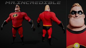 3D Mr Incredible rigged with Bs