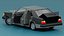 Voiture de direction stylisée, berline classique des années 90, low poly