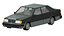 Voiture de direction stylisée, berline classique des années 90, low poly