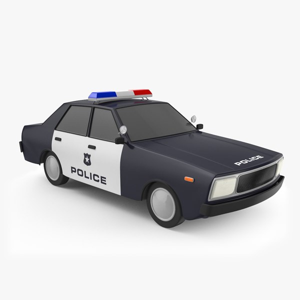 3D cartoon police car model