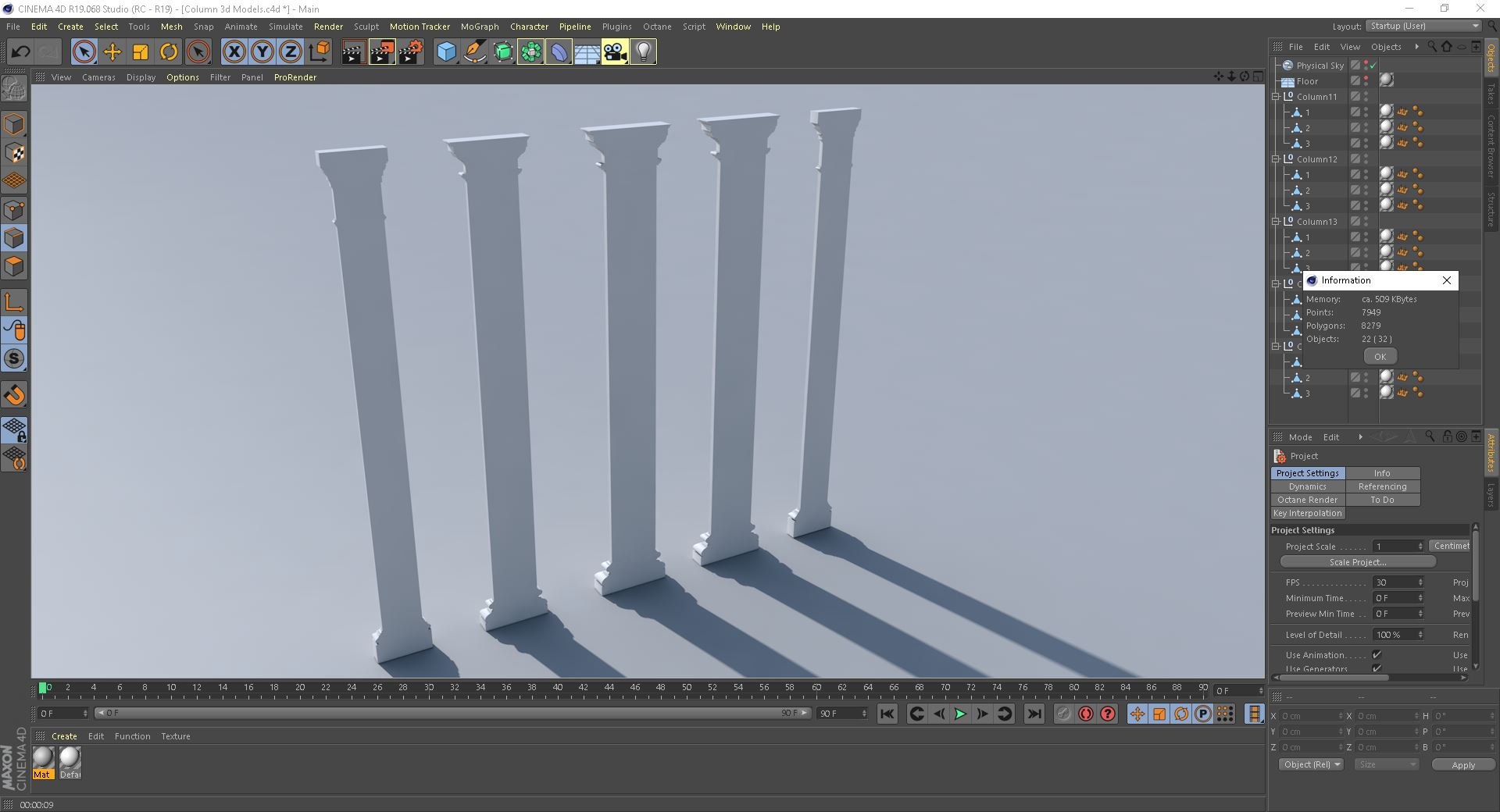 Column architecture 3D model - TurboSquid 1475648
