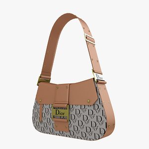 3D Dior Street Chic Bag Brown Black model