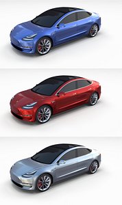3D model pack 3 tesla