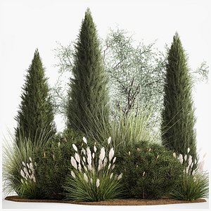 3D Trees And Bushes For The Garden Spruce Thuja 1188