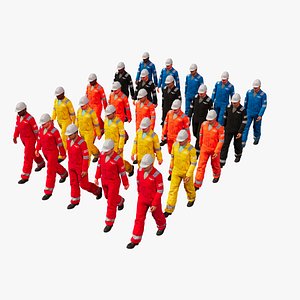 3D Animated offshore worker - 25 unique looks