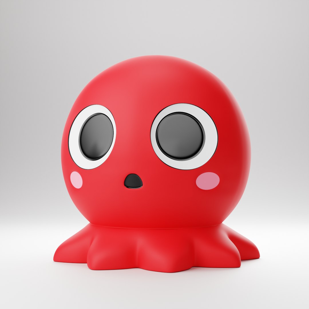 Cute octopus plush toy 3D model - TurboSquid 2038128