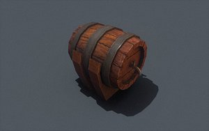 Wooden Barrel with a Crane