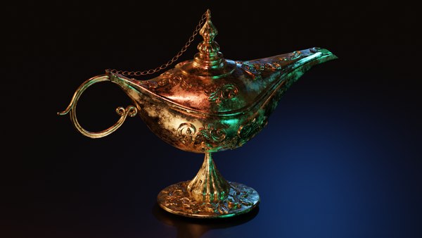 Modello 3D Lampada di Aladino - TurboSquid 1668935