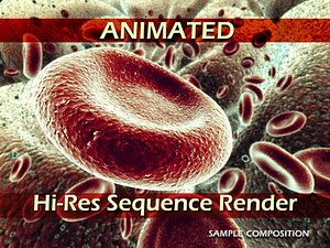 red blood cells animation 3d model