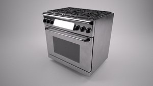 36 inch gas range 3d model