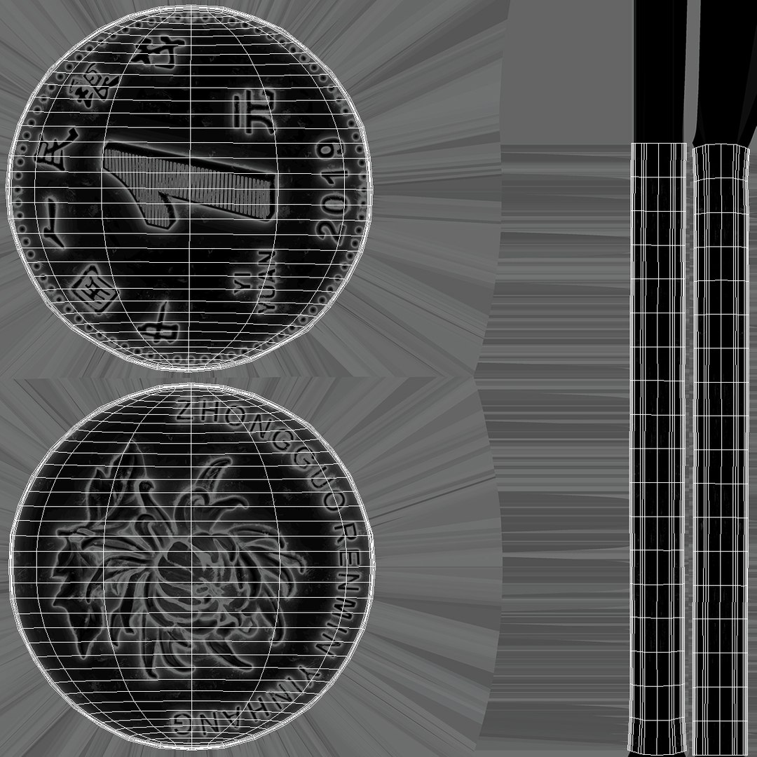 China 1 Yuan Coin Model - TurboSquid 1780571