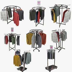 obj clothing rack display