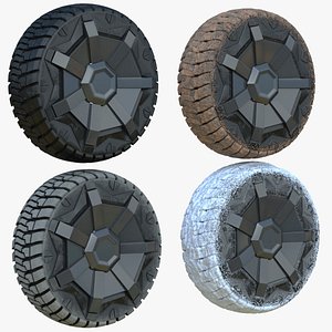 3D 4 seasons cybertruck wheels