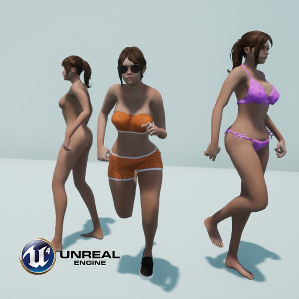 3D model unreal 4 female