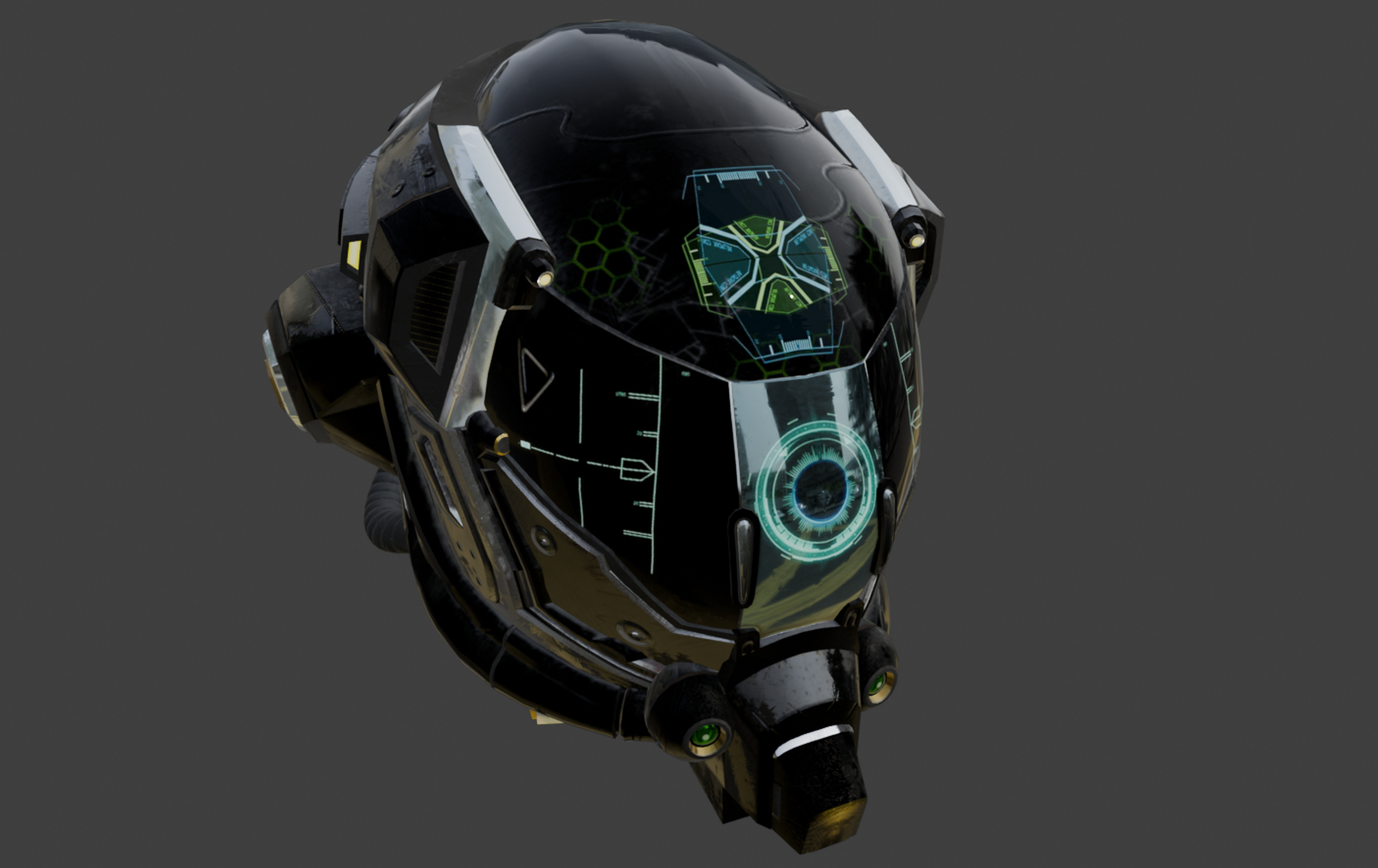 modelo 3d Casco de ciencia ficción NeuroShell - TurboSquid 2518568