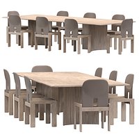 Crevasse table and Tobia Scarpa Chair