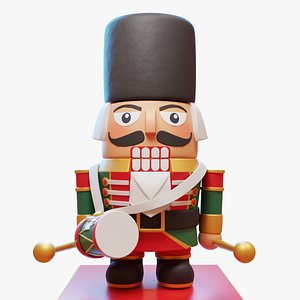 Nutcracker Rigged cartoony character 3D model